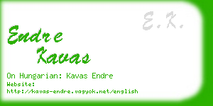endre kavas business card